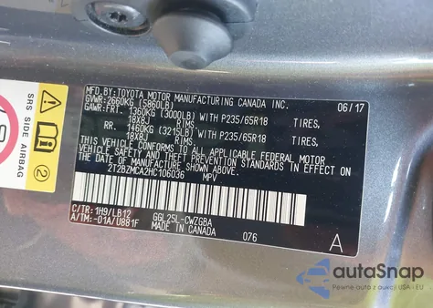 2017 Lexus Rx 350 из США, поврежденный, VIN 2T2BZMCA2HC106036